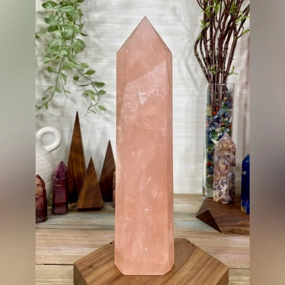 2268 Large Rose Quartz Crystal Tower